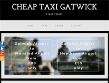 Tablet Screenshot of cheaptaxigatwick.com